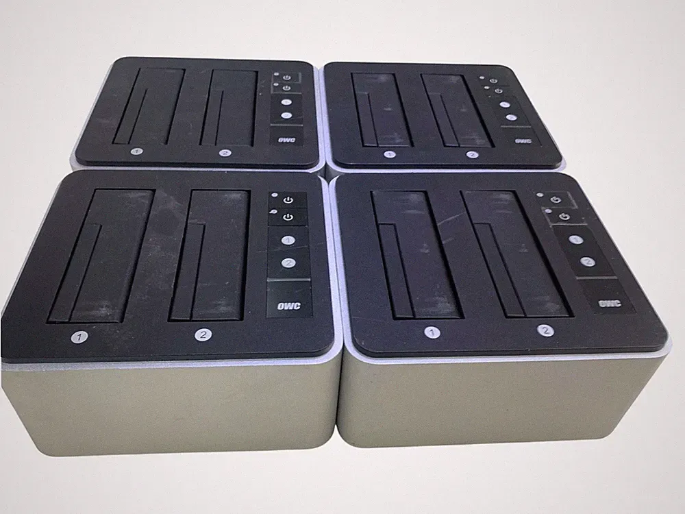 LOT OF 4: OWC DRIVE DOCK USB 3.0 DUAL DRIVE BAY OWCTB2U3DRVDCK - USED