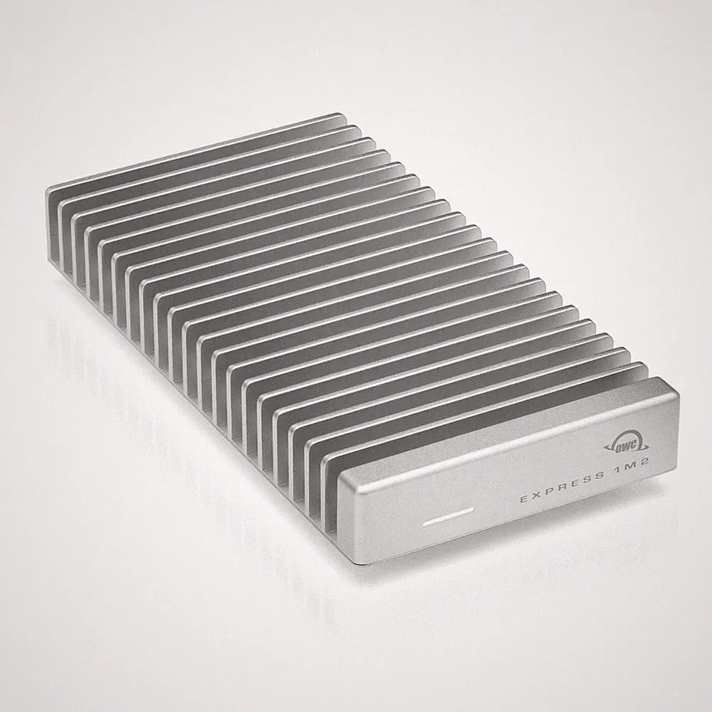 OWC 1TB Express 1M2 Portable External NVMe SSD USB4, Aluminum Heat Sink