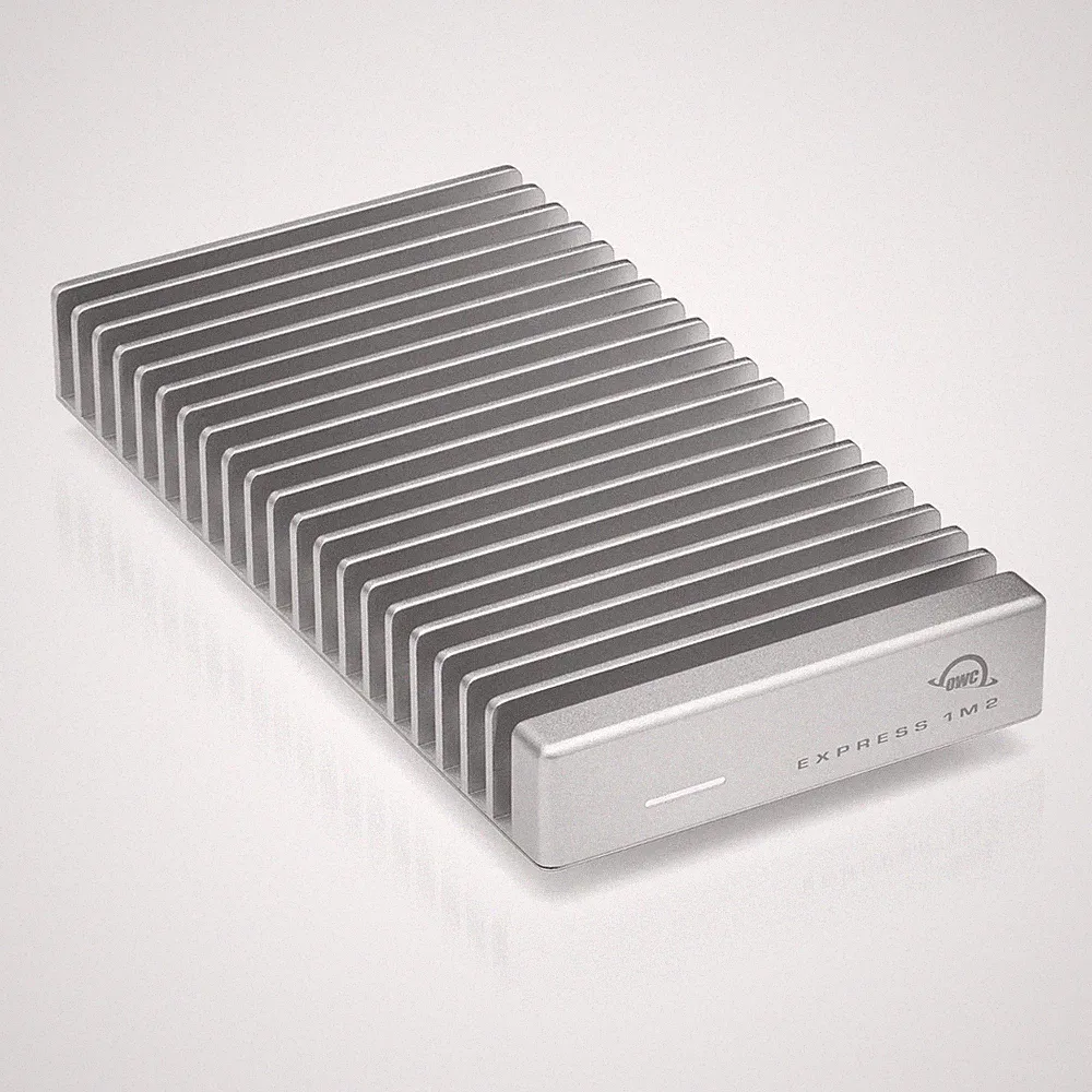 OWC 2TB Express 1M2 Portable External NVMe SSD USB4, Aluminum Heat Sink