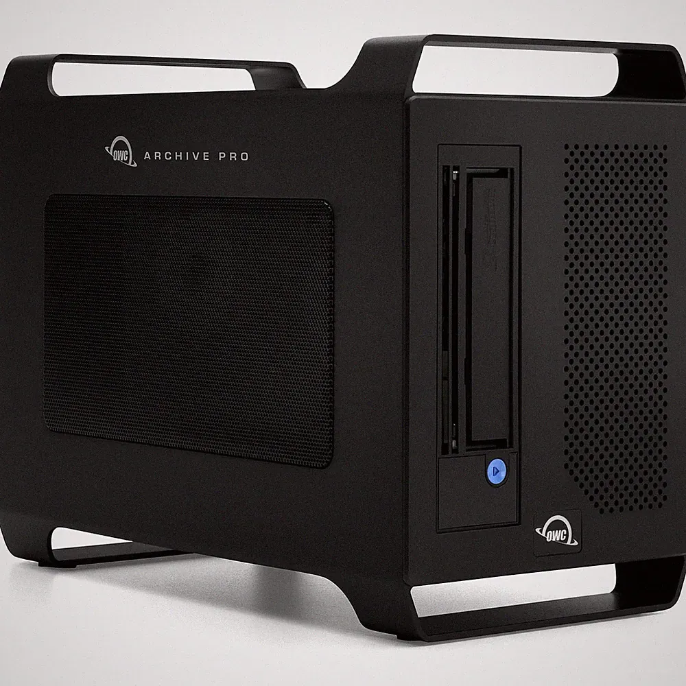 OWC Archive Pro LTO-9 Thunderbolt Tape Storage Drive with 4TB Staging and Canist